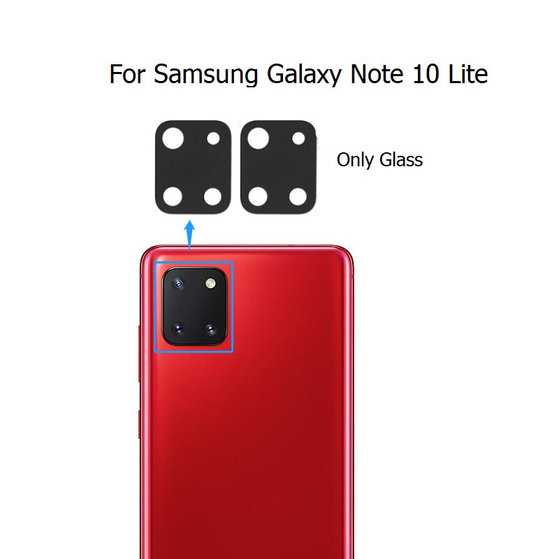 Back Camera Lens For Samsung Galaxy Note 10 Lite N770 Back Camera Glass Lens With Sticker Adhesive Spare Parts