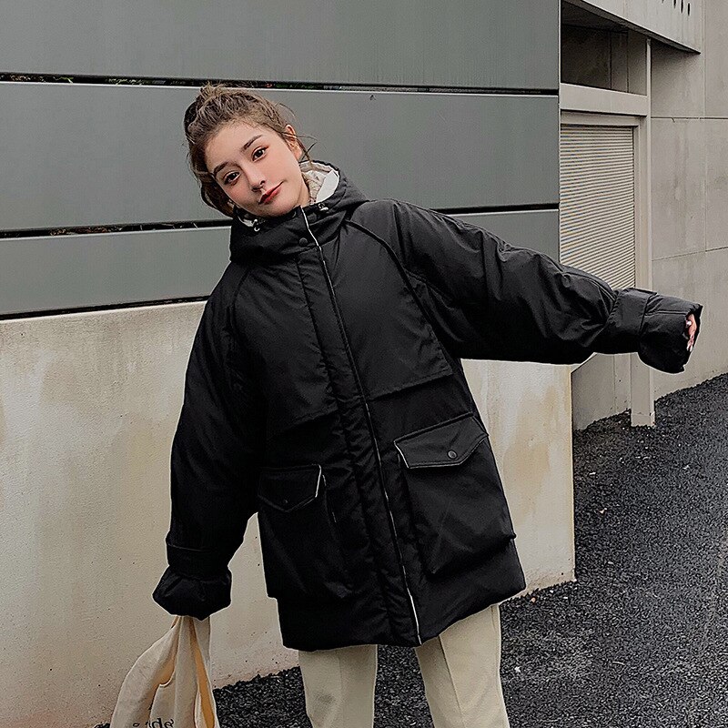 abrigo de invierno para mujer versión coreana suelta Chaqueta de algodón con tapa corta abrigo de invierno parka chaqueta de invierno para mujer parka 922