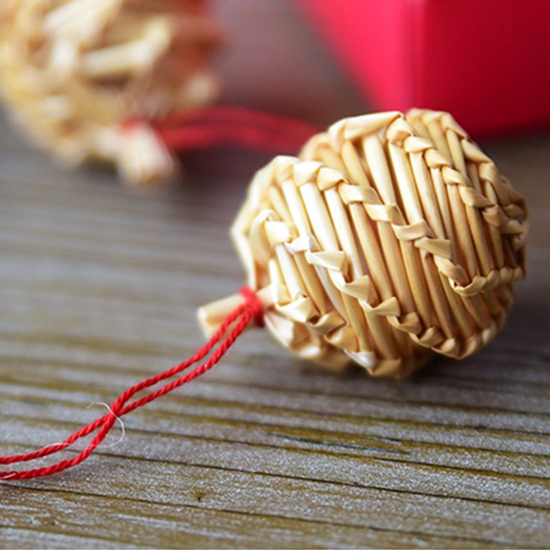 Pendentifs en paille de blé naturel décoration Simple de noël Mini Kit étoile à cinq branches sapin de noël à monter soi-même décor ornements suspendus