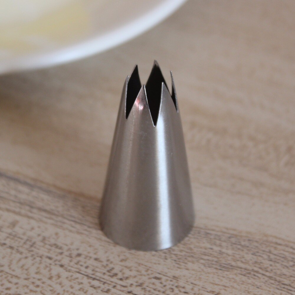 #1m rustfrit stål dyse åben stjerne spids wienerbrød kager værktøjer glasur piping dyser kage dekorere cupcake skaber blomst