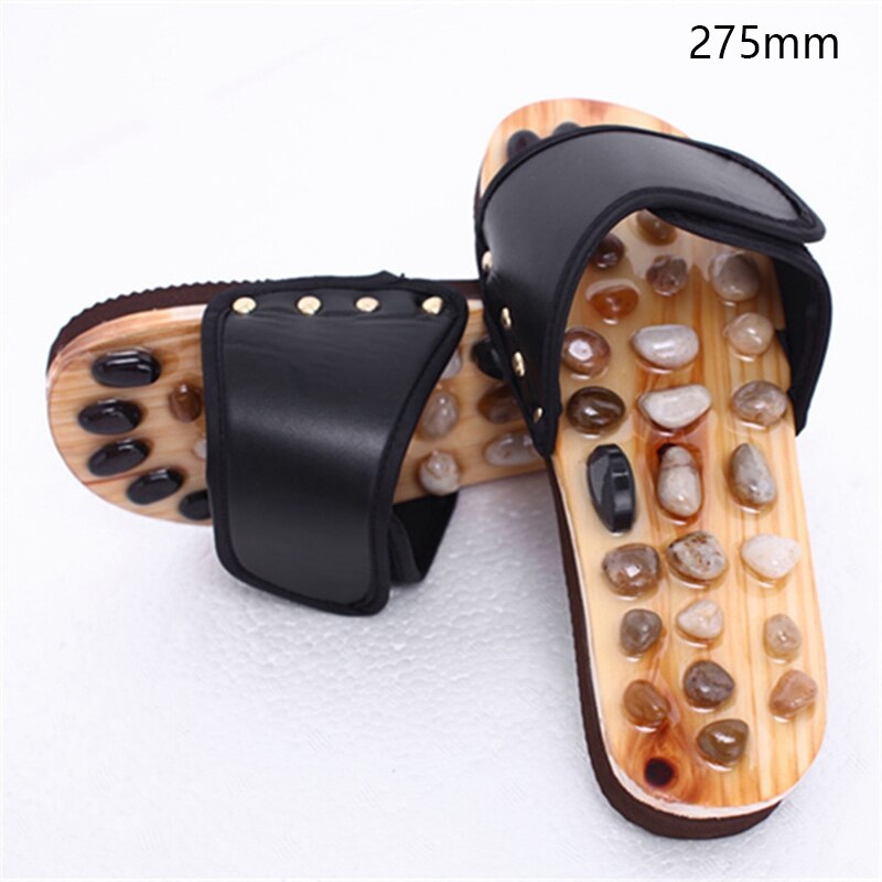 Kieselstein Stein Fuß Massage Hausschuhe Reflexzonenmassage Füße Ältere Akupunktur Gesundheit Schuhe Sandalen Hausschuhe Gesunde Massagegerät 42-43 (275