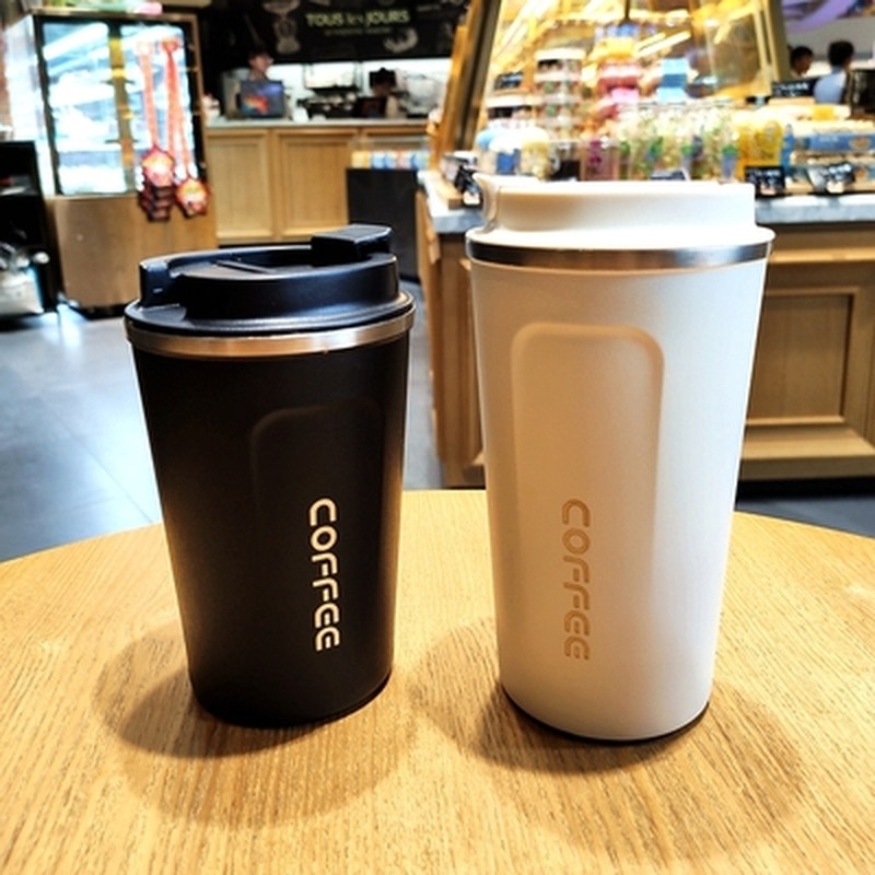 Double Stainless steel Coffee Mug Thickened Big Car Thermos Mug Travel Thermo Cup Thermosmug For 510/380ML Thermos Flask