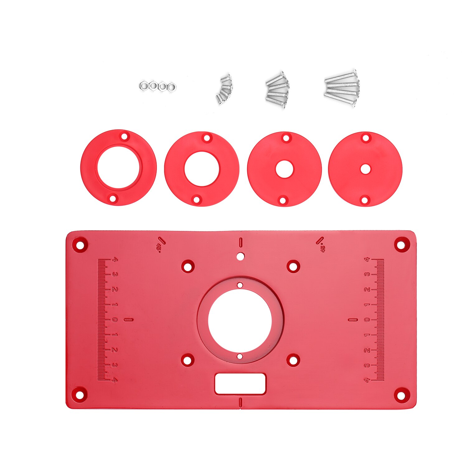 Multifunctional Router Table Aluminum Alloy Insert Plate Woodwork Benches 235x120x8mm Carpenter Trimming Machine Flip Chip Board