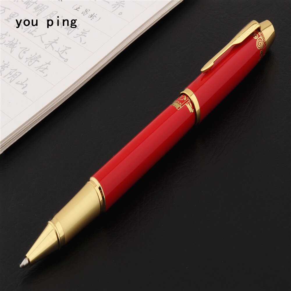 Luxury pen 032 Red Golden Great Wall pattern Business office Rollerball Pen School student stationery