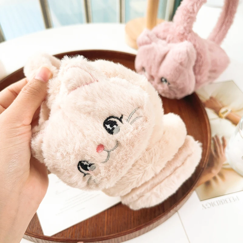 Cache-oreilles D'hiver Femme - Peluche Douce Beige - Chauffant - Neuf Avec étiquettes