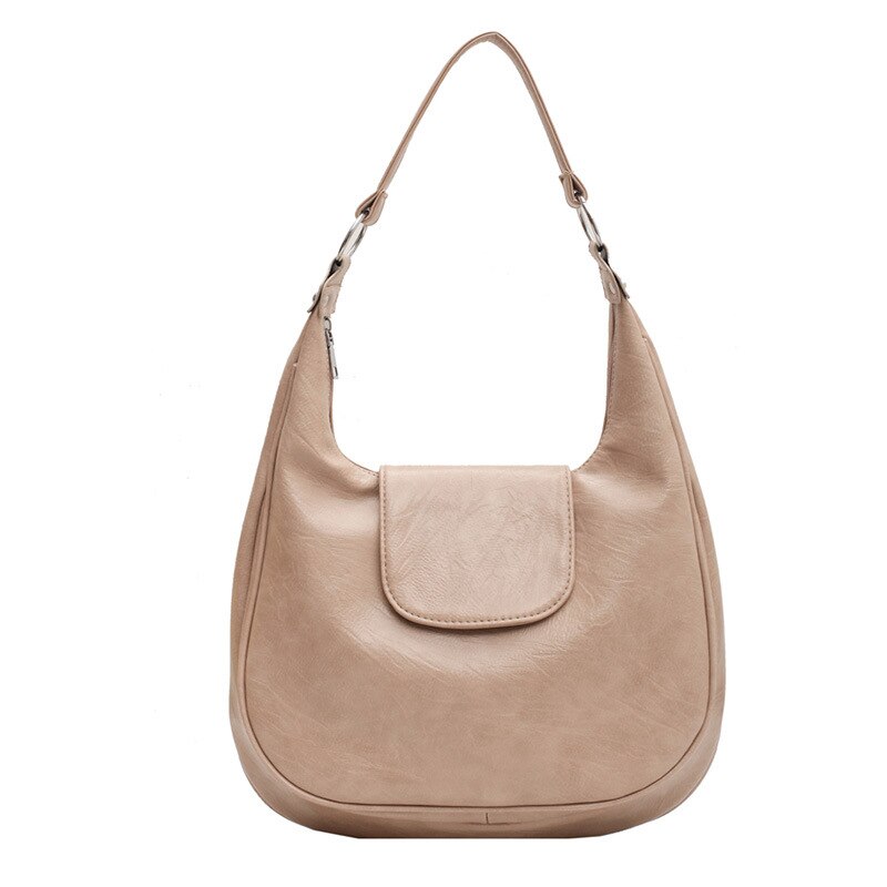 Vrouwen Tas Mode Eenvoudige Retro Leisure Grote Capaciteit Schoudertas: khaki