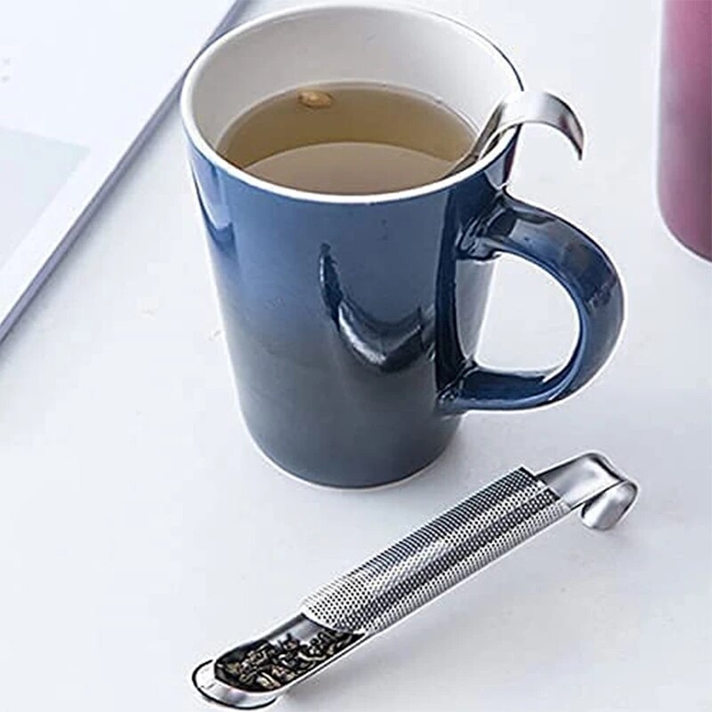 Stainless Steel Tea Diffuser 1/2pcs Strainer Stick Pipe Mesh Tea Filter Loose Leaf Strainers Tea Scoops Teaware