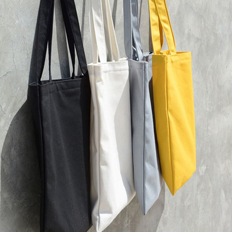 Sacs à bandoulière en toile solide pour femmes, fourre-tout décontracté pour filles, sacs à main de bricolage, sac de shopping