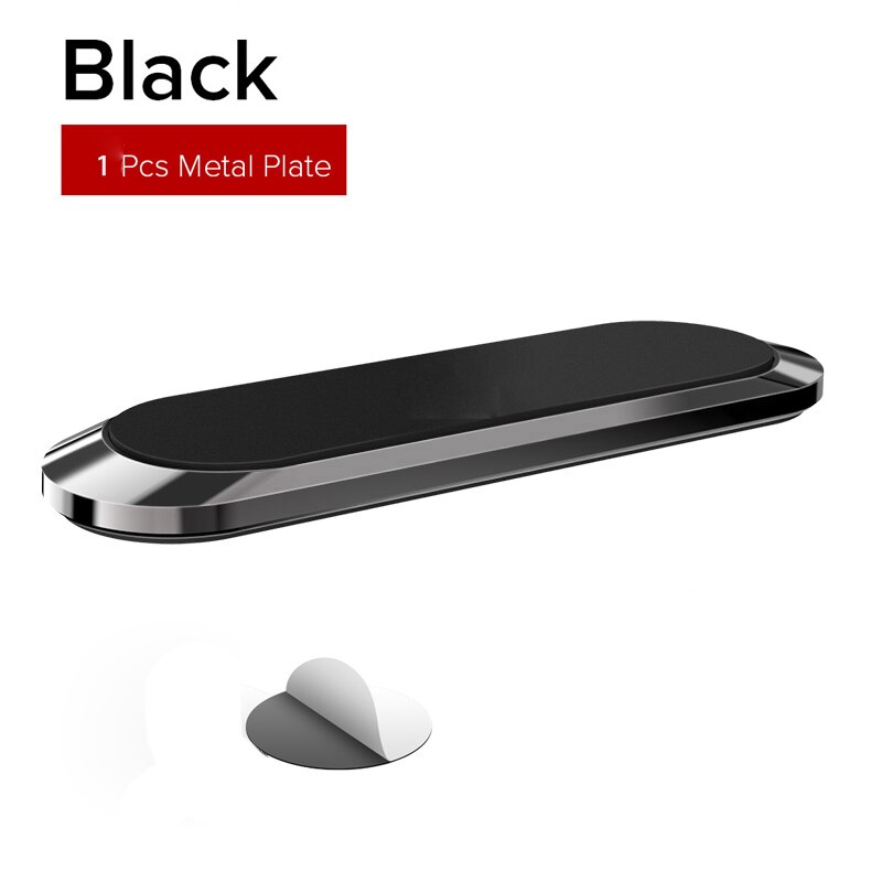 Oppselve Mini Strip Shape Magnetic Phone Holder Stand For iPhone Huawei Xiaomi Wall Metal Magnet Car Mount Dashboard Car Holder: Black