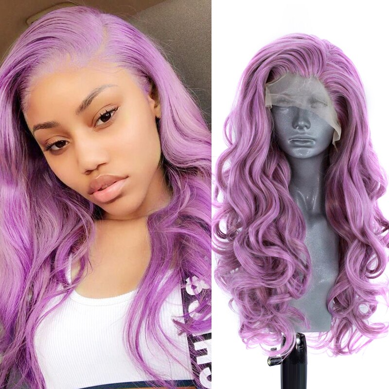 Charisma-perruque synthétique avec raie latérale sur dentelle, Body Wave longue, coiffure rouge sans colle résistante à la chaleur pour femmes noires