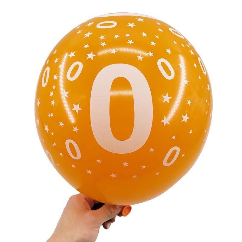 10 kpl lateksiilmapallo iältään 1 2 3 4 5 vuotta numero ilmapallo vauva syntymäpäivä syntymäpäivä hääjuhlailmapallot 12 tuumaa: Numero 0