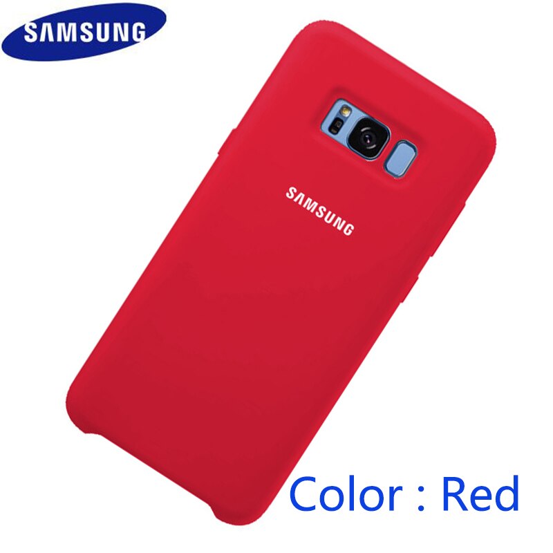 Samsung S8 fall silikon zurück abdeckung galaxy S8 plus note8 harte telefon fall Voll schutz S 8 plus luxus S8plus 100% original: For Galaxy S8 / Red