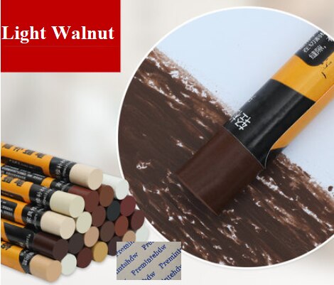 4 Teile/los Dia.12 * L97mm Möbel Kreide Holz Reparatur Wachs Füllstoff Schrank berühren hoch Kitt Farbe Stock: hell Nussbaum