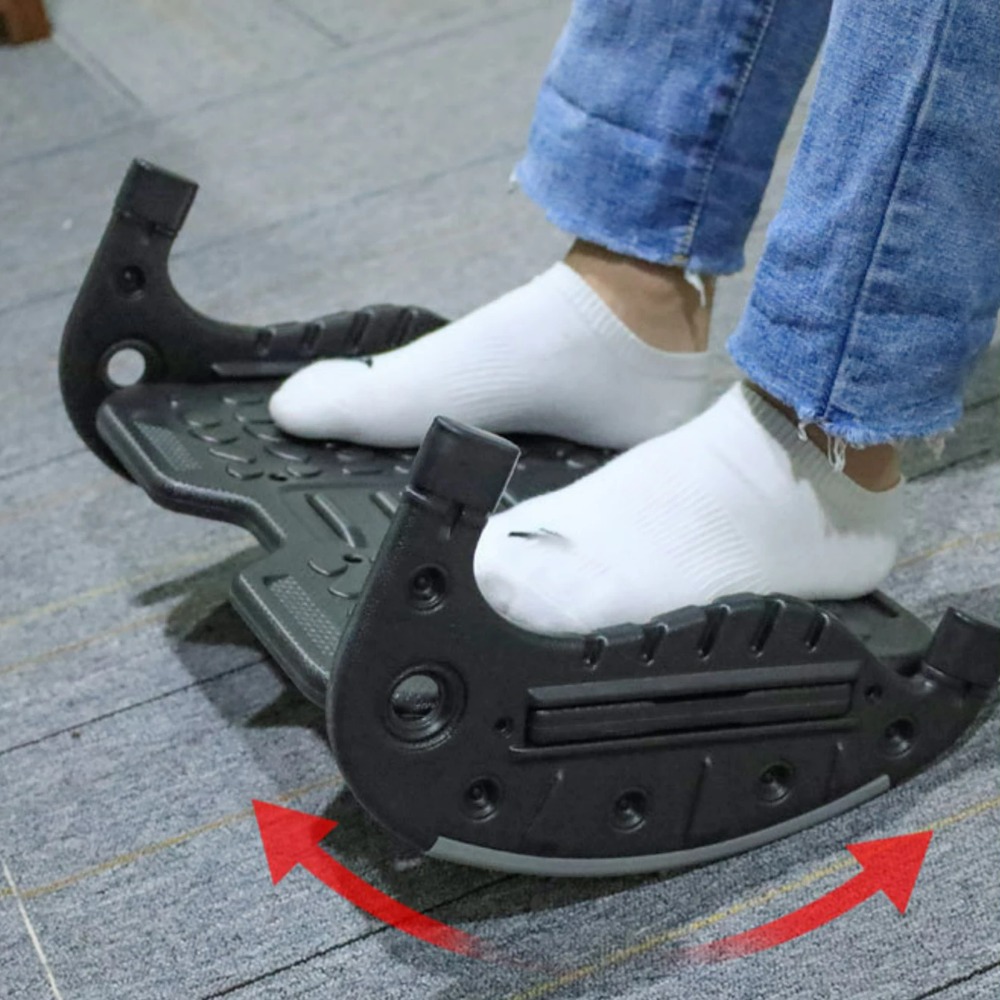 Fodstøtte til under skrivebordet på arbejdet, ergonomisk fodskammel afslappende fodmassageapparat, benstøtte til stol, rystbar og aftagelig fodstøtte