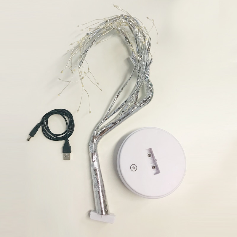 Night Light Mini Sensor Control Energy Saving Lamp Tree For Living Room Bedroom Lighting USB Battery-Operated Pearl