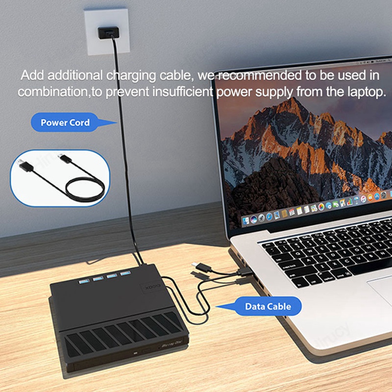 AAAEL-USB 3.0 rodzaj-C mnożenie zewnętrzny napęd optyczny Blu-promień CD/DVD/BD-//+RW odtwarzacz nagrywarka czytnik robić laptopa PC
