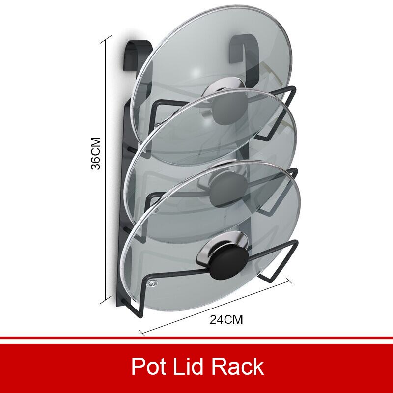 Ponche libre estante de almacenaje para cocina negro Acero inoxidable montado en la pared cuchara especias plato estante organizador de cocina multifunción: C