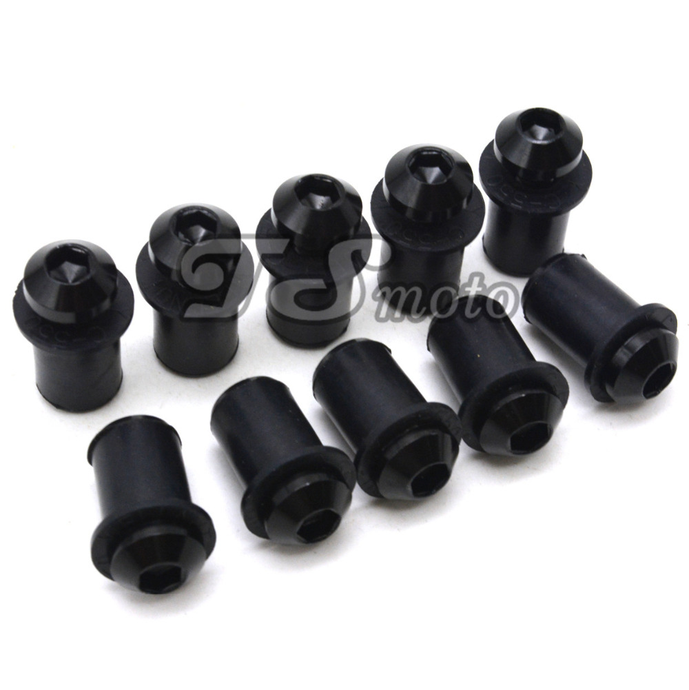 10 pcs motorcycles Accessories CNC Windshield Spike Bolts Screw M5 Nuts For BMW F800R F 800 R F 800R F800 R