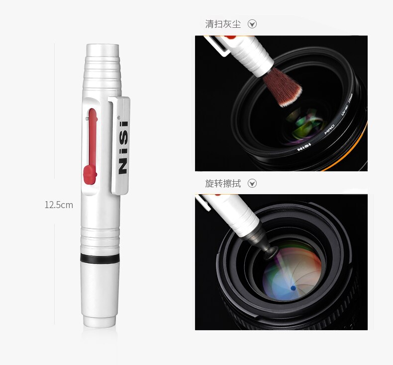 NISI – Kit de nettoyage de la poussière pour appareil photo, brosse de nettoyage de l'air, lingettes de soufflage, stylo d'objectif pour appareil photo, Canon, Nikon, Sony, fujifilm