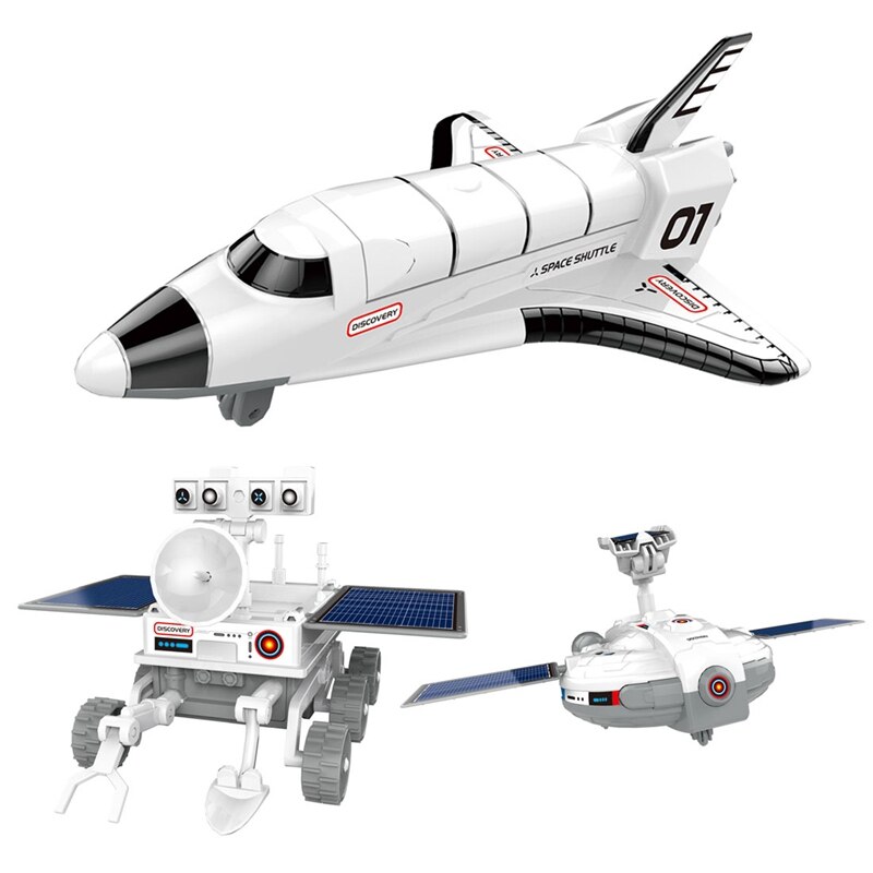 Solar Speelgoed 3 In 1 Power Educatief Speelgoed Ruimteschip Lunar Exploration Fleet Diy Transfomation Robot Kits Kids