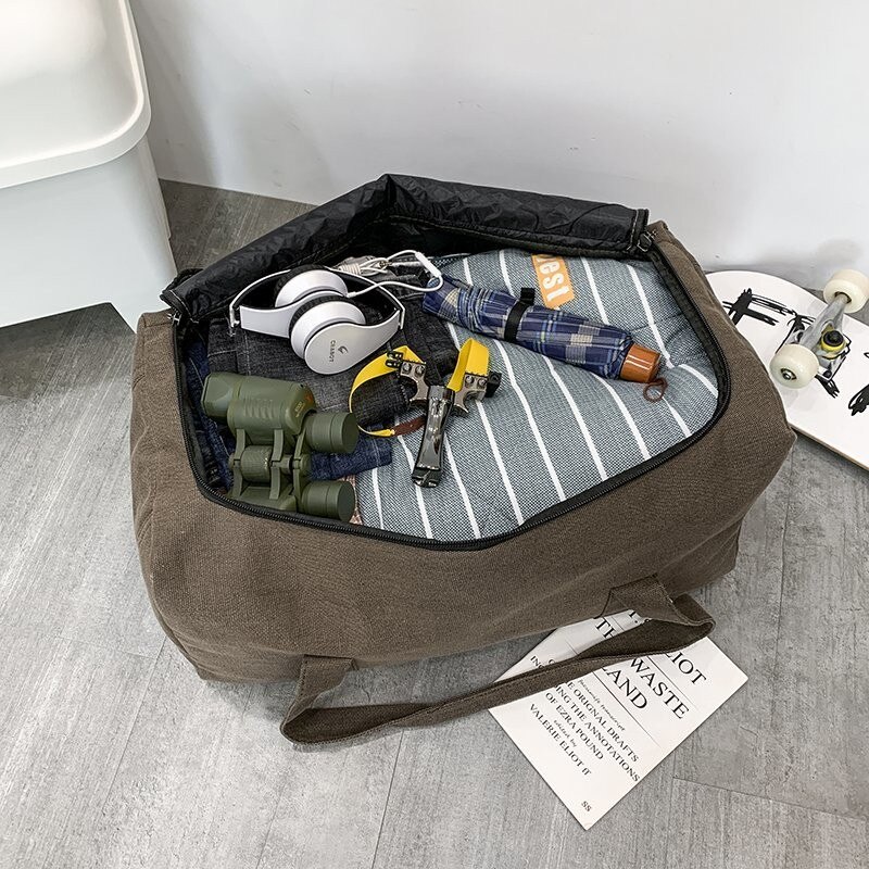 Hand Luggage Carry On Duffle Bag Cabin Travelling Bag Multifunctional Hangbags Moving bag Large Capacity Canvas Men Travel Bag