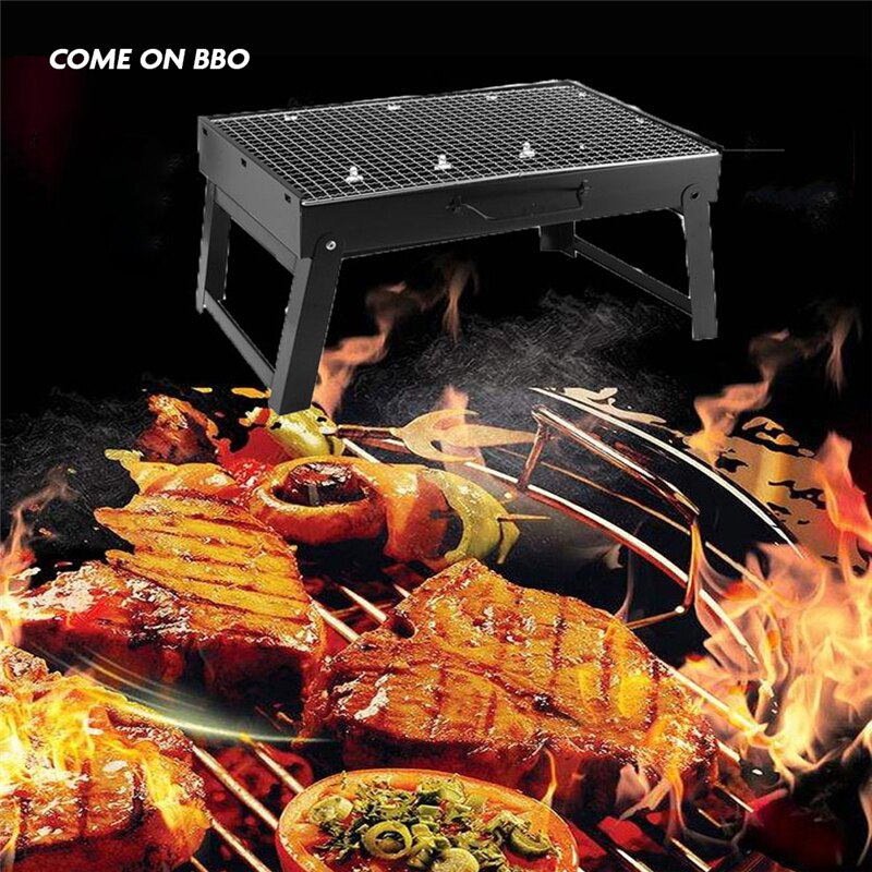 Opvouwbare Bbq Grills Patio Barbecue Houtskool Grill Kachel Rvs Outdoor Camping Picknick Barbecue Bbq Accessoires Gereedschap