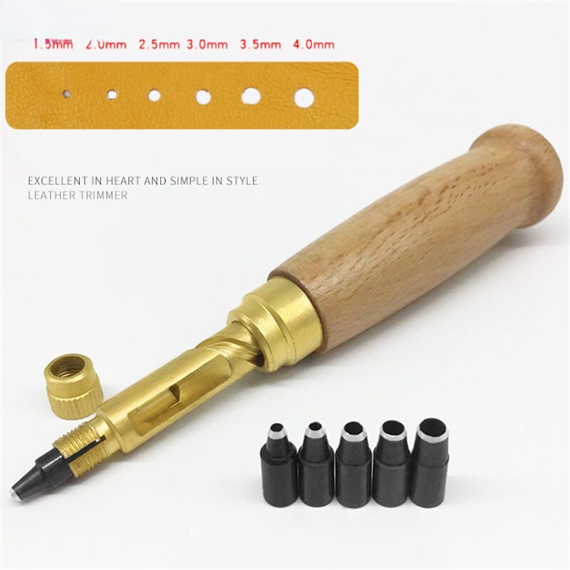 Automatic Belts Punch Replaceable Mute Rotary Punching Punchers Leather Punch Watch Craft Tool Hole Punch Screw Drill Tip Die