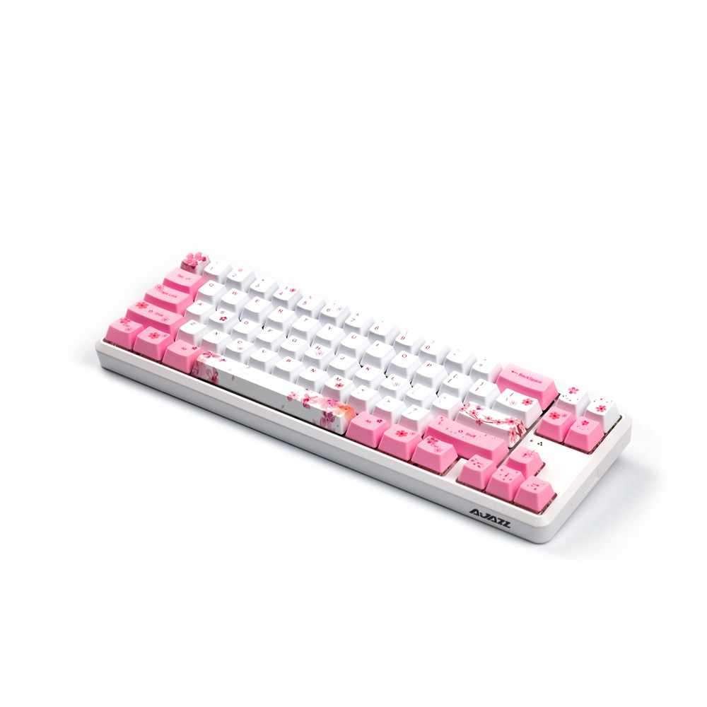 132Keys OEM PBT Cherry Blossoms Keycaps Full Set Mechanical Keyboard Keycaps PBT Dye-Sublimation Keycap