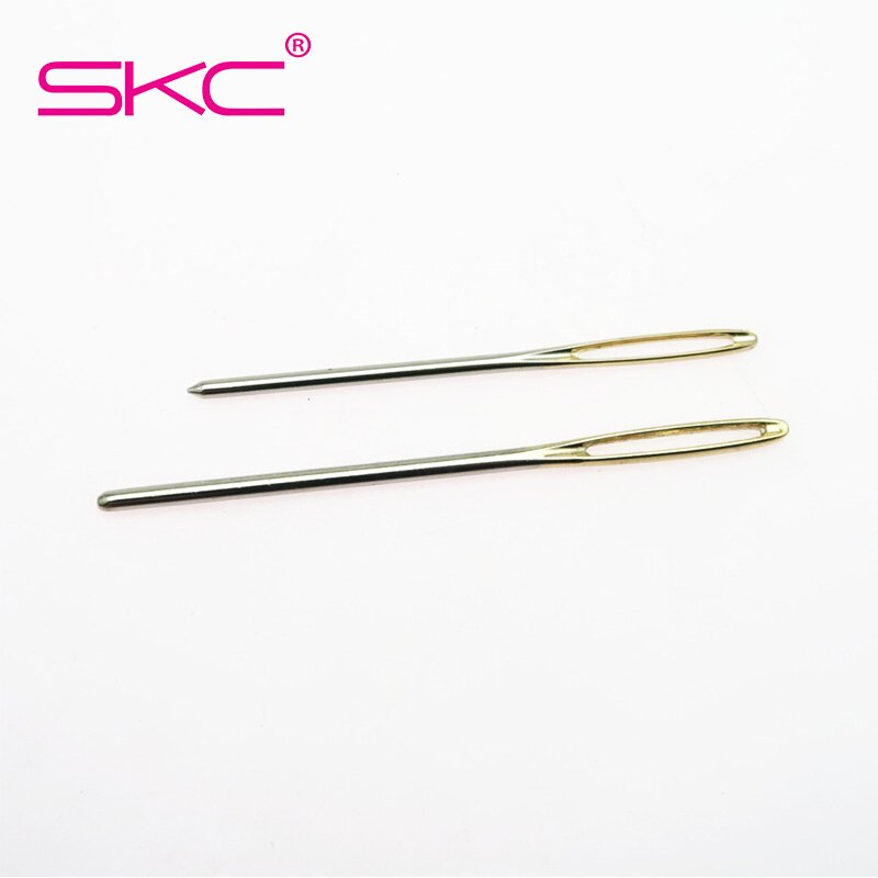 SKC 4pcs/2bag Steel Big Hole Sewing Needles Hand Needles Sweater Embroidery Needles Cross Stitch Needles DIY Sewing Tool