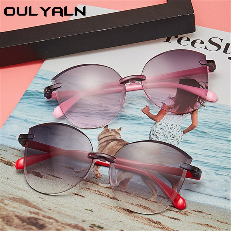 Oulylan indfattede børn solbriller drenge grils dejlige baby solbriller børn udendørs briller nuancer farverigt spejl  uv400