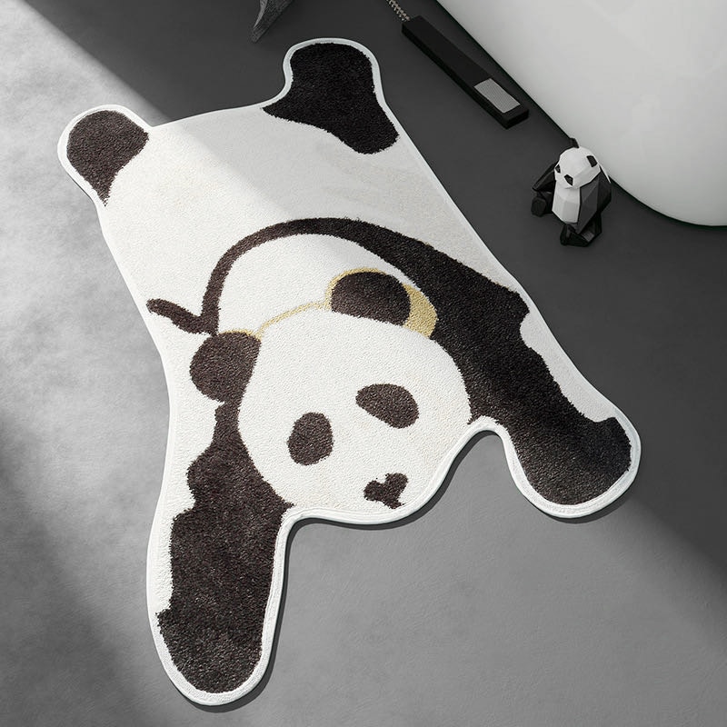 Dierenprint luipaard tapijt tijger panda antislip dierenprint tapijt voor thuis woonkamer deurmat zuigend water badmatten  wy71112