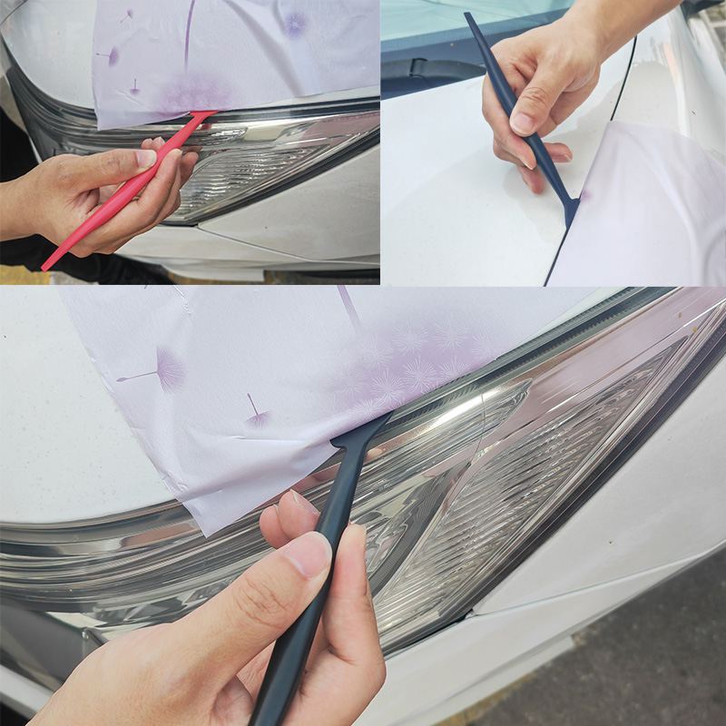 Window Tint Tools Vinyl Wrap Shank Gasket Squeegee Micro Stick Squeegee Tucking Tools for Car Window Tint Film Corner Scraper