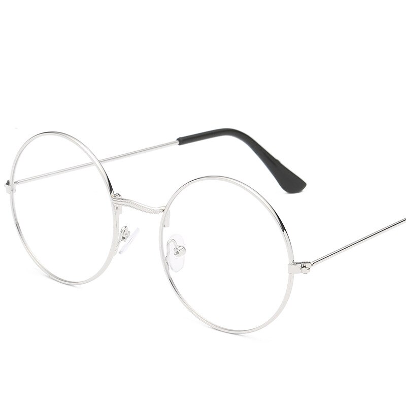Boys Glasses Retro Vintage Round Glasses Metal Alloy Frame Eyewear Clear Transparent Lens: 3