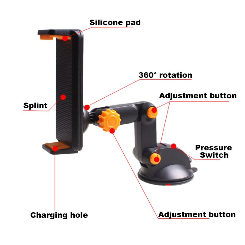 Vmonv tavoletta Basamento Del Telefono per IPAD aria mini 1 2 3 4-11 Pollici forte di Aspirazione Supporto per auto tavoletta In piedi per ipad iPhone X 8 7 tavoletta PC