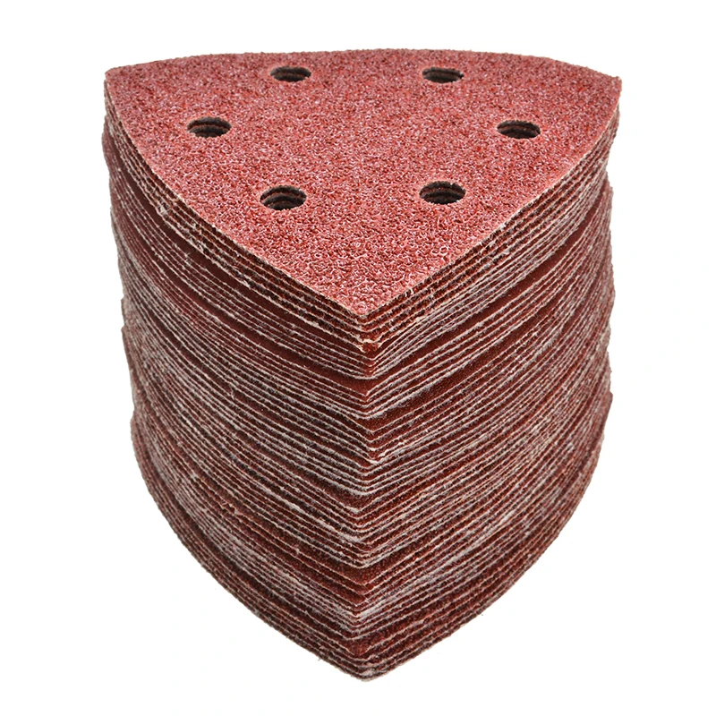 100PCS Driehoekige Schuurschijf 90mm Delta Sander Klittenband Schuurpapier Schuurmiddelen voor Schuren Grit 40-400