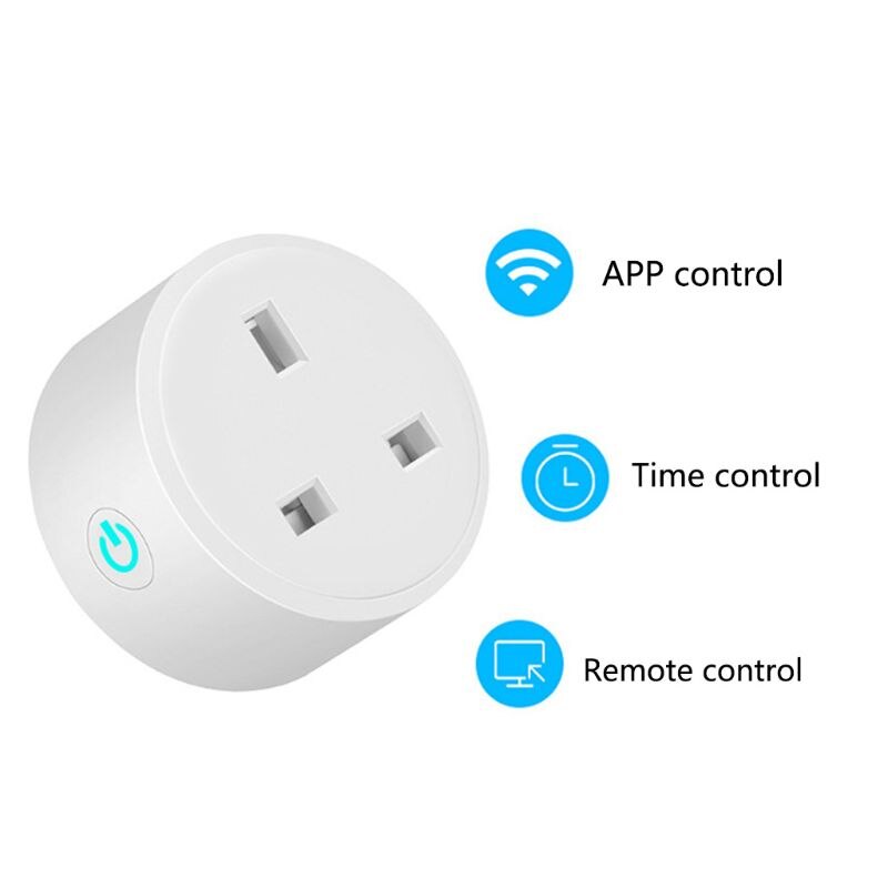 UK Plug 16A Wifi Smart Plug Power Switch Outlet Home Wireless Socket Power Count