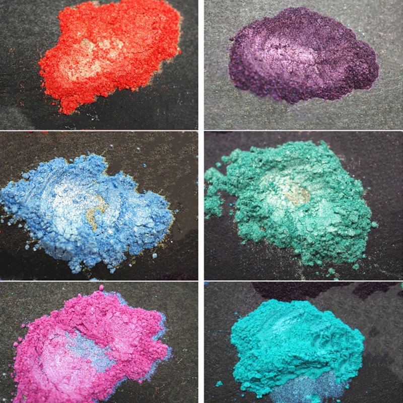 10 colori di Polvere di Mica Resina Epossidica Dye Pigmento Della Perla Naturale Mica Minerale In Polvere Nuovo 2020