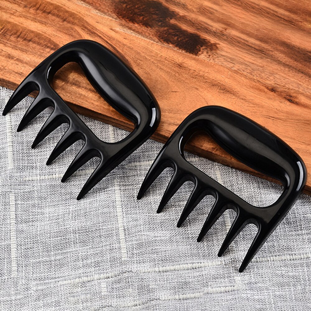 2 Stks/set Beer Klauwen Barbecue Vork Tang Pull Vlees Versnipperen Varkensvlees Klem Roosteren Vork Zwarte Bbq Set Barbecue Tool