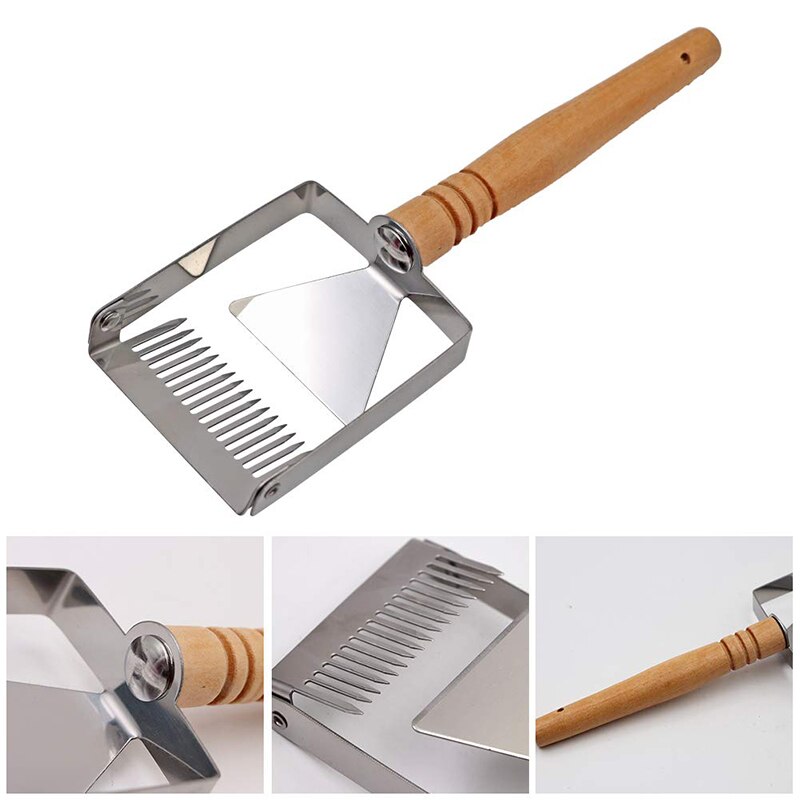 Bienenzucht Werkzeuge Waben ScraperUncapping Schaber Honig cutter Holz Griff Entdeckeln Gabel Schaufel beehive messer Ausrüstung