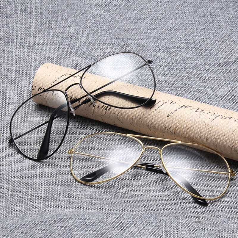 Gafas de piloto clásicas para hombre y mujer, montura gafas miopía marcos para gafas con receta, lentes ópticas