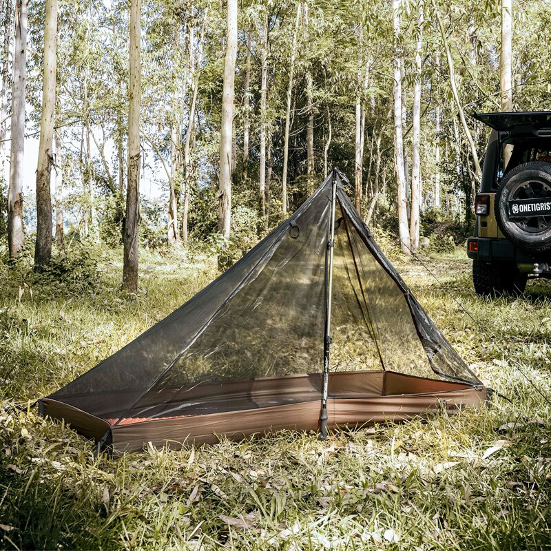 Onetigris 1-Persoon Mesh Binnentent Camping Onderdak Met Waterdichte Tent Bad Vloer Voor Tenten Dekzeilen Backpacken Wandelen