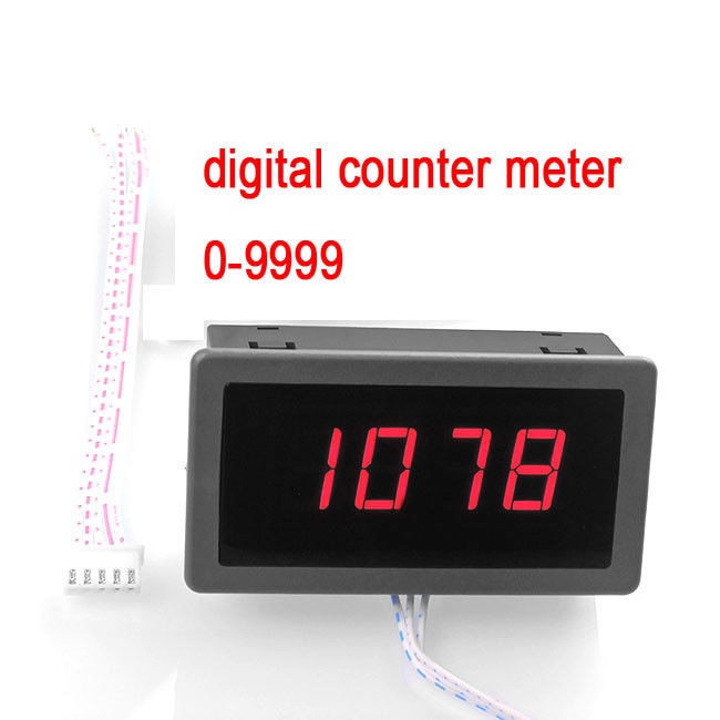 0.56: intelligente LED Digital zähler elektronische zähler DRO kopf Sparen, wenn stromausfall Anzeige 0-9999 Tafel Meter dc 12v 24v