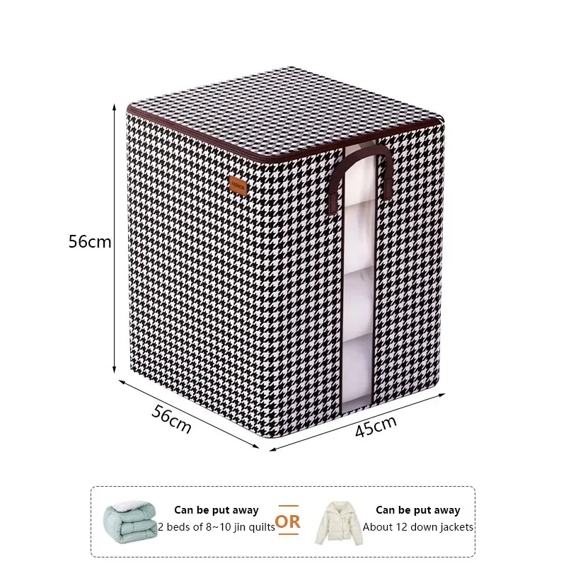 Quilt Storage Box Dustproof Organizers Non-Woven Wardrobe Space Saving Bag House-Moving Bedding Box Travel Storage Organization: green