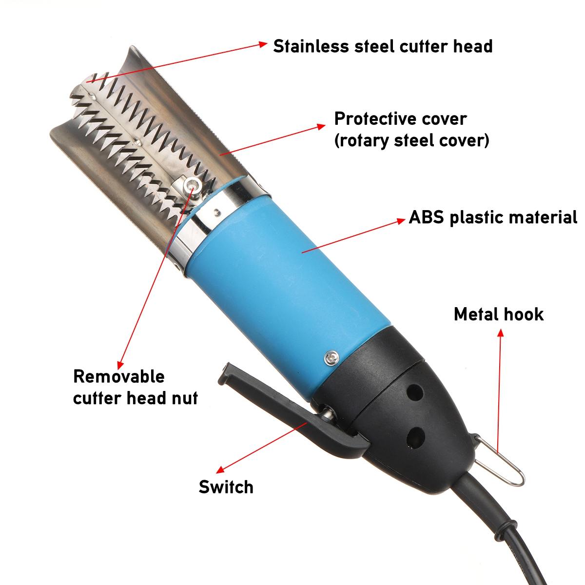 Elektrische Vis Scaler Brush Waterdichte Vis Huid Borstel Schrapen Raspen Snelle Verwijder Vis Mes Cleaning Peeler Scaler Schraper