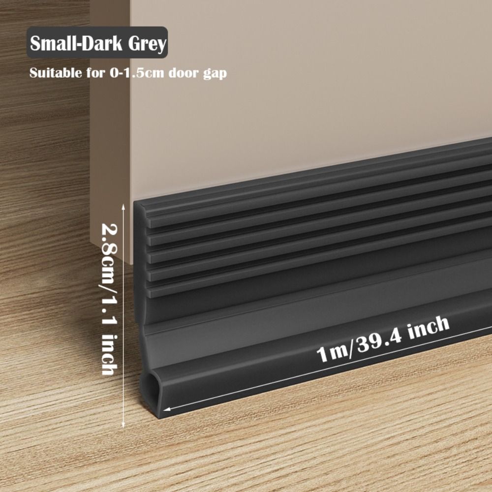 Soundproof Door Bottom Sealing Strip Insect Prevention Self-adhesive Draught Excluder 100cm Home Door Draft Stopper Dorm: light green