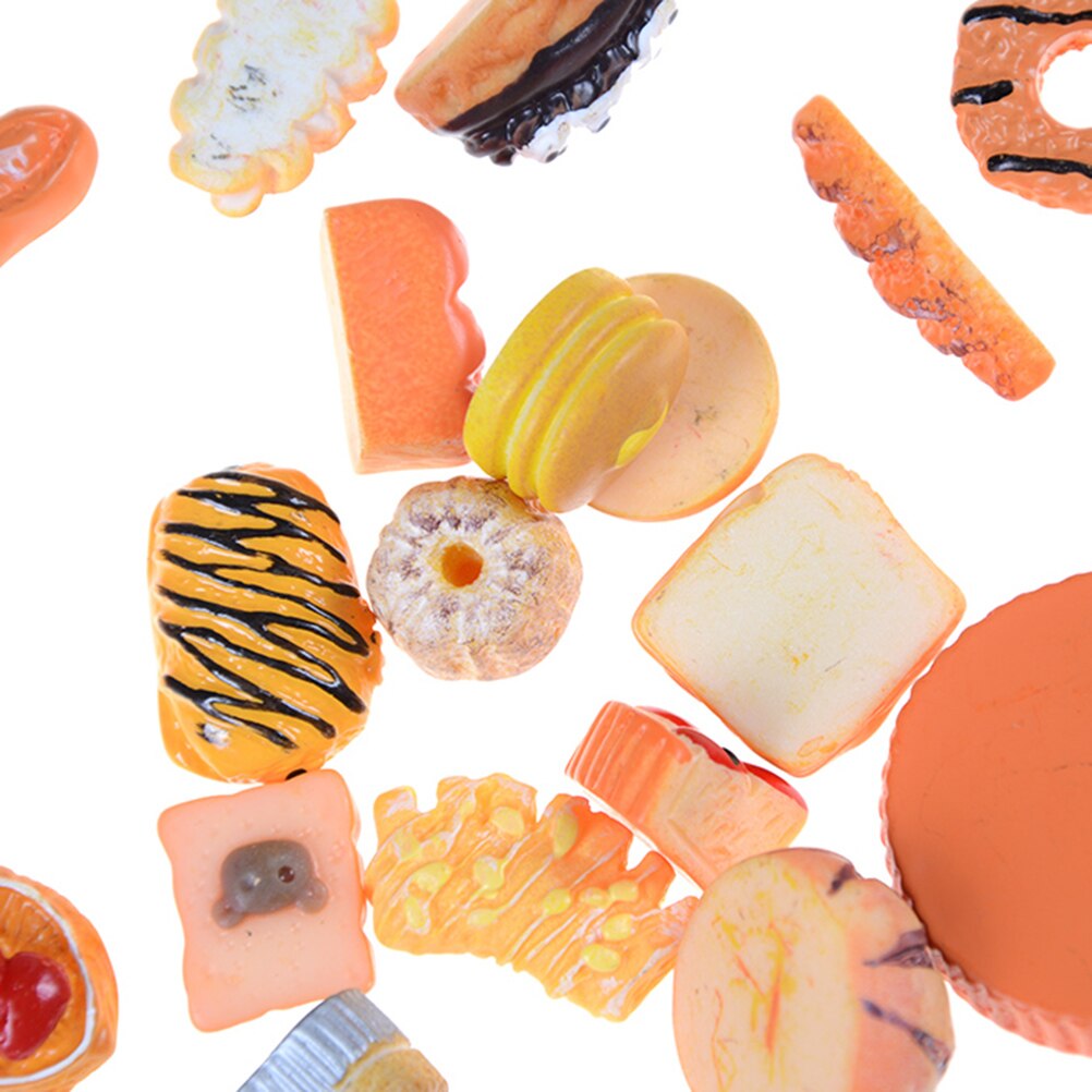 10pcs Home Craft Mini Food Ornament Miniature Dollhouse Decor for micro landscape DIY landscaping Doll house Kitchen Accessories