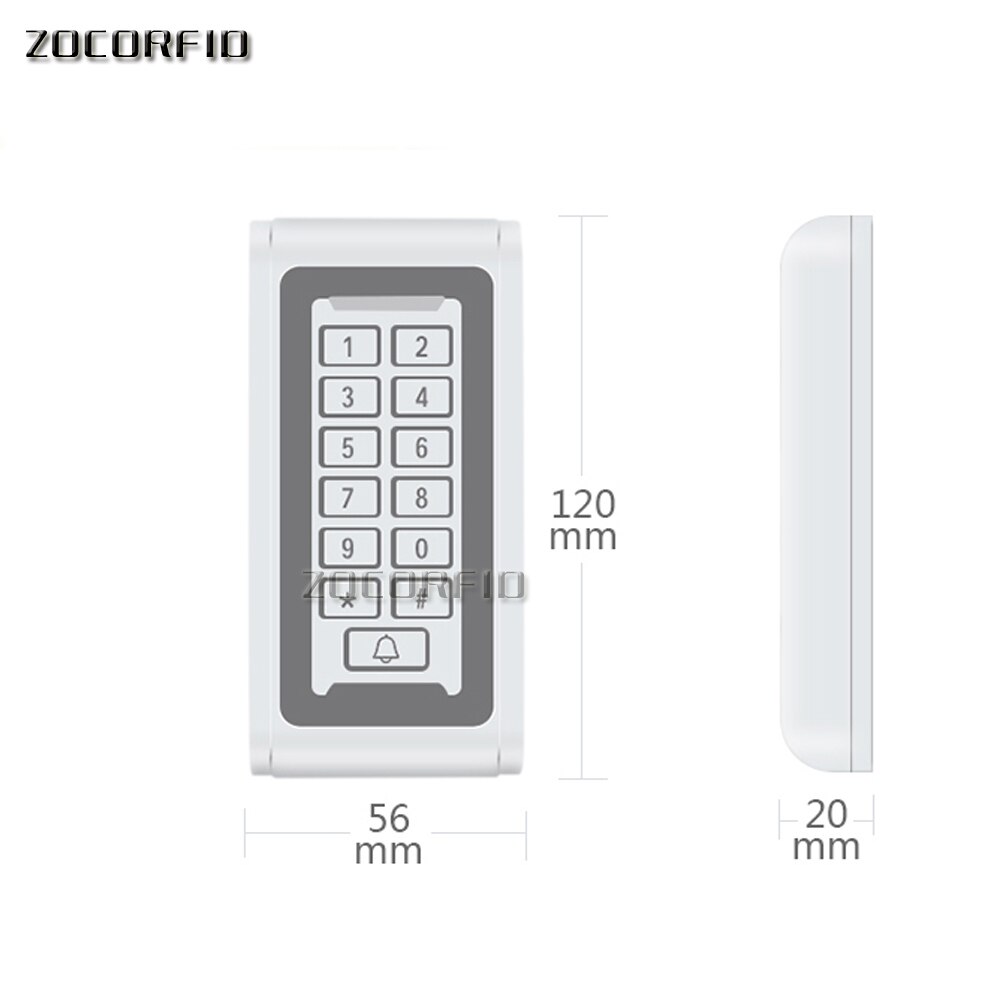 RFID Reader Wiegand 26Bit Metal Wired access control Keypad/RFID Gate Opener