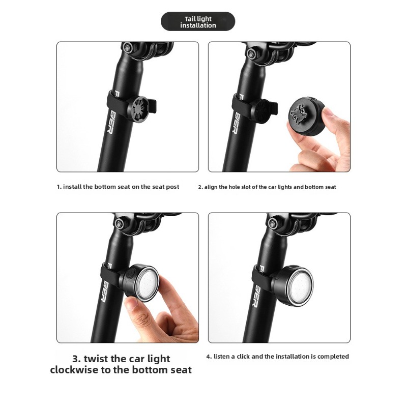 Luzes traseiras de bicicleta luzes de freio noite equitação estrada mountain bikes luzes infantis ajustáveis acessórios de equitação super brilhantes