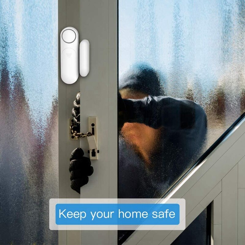 2 Pack Door Alarm, Wireless Window Contact Sensor Alarm Sensor 4 Modes Wireless Door Open Sensor Alarm for Security