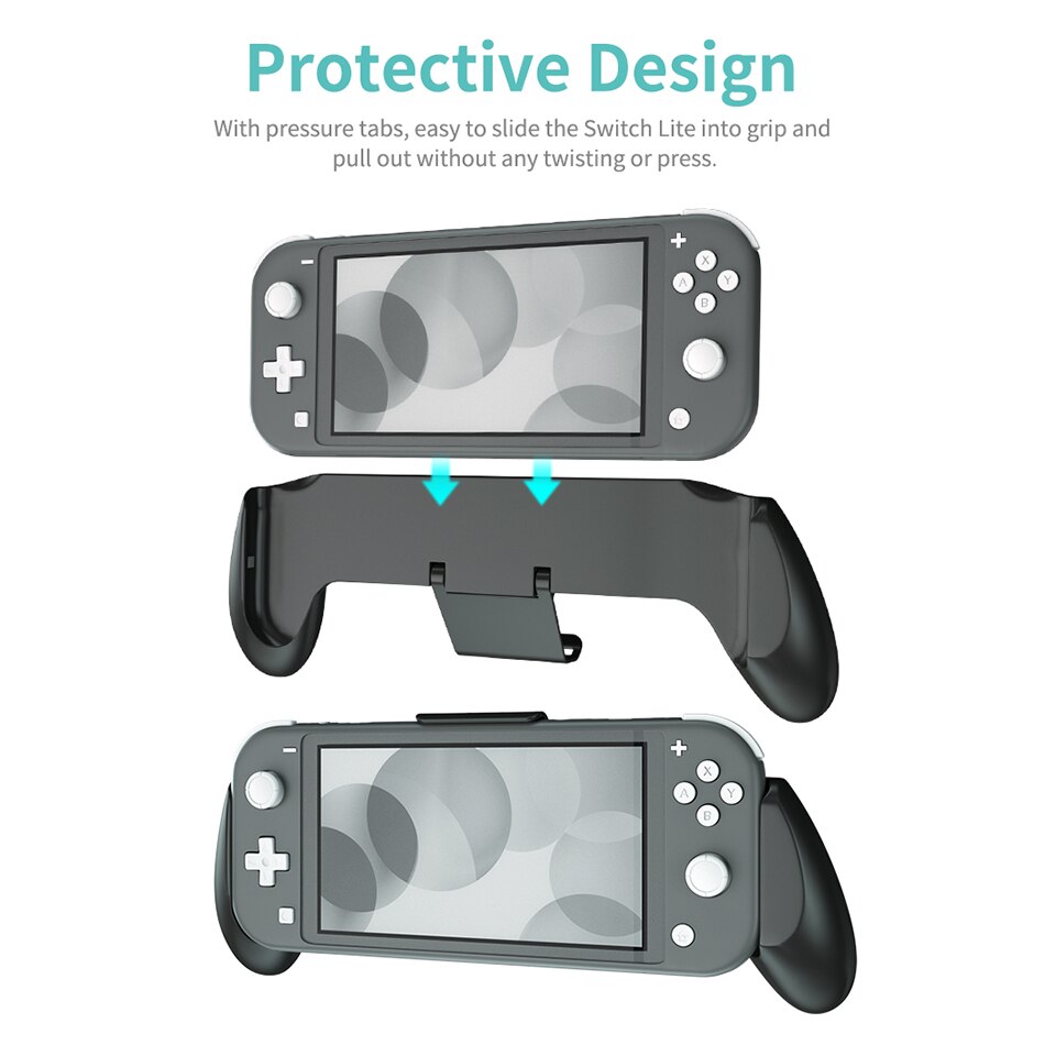Oivo for nintend switch lite greb håndtag stativ holder asymmetrisk